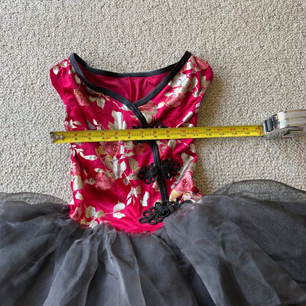 Weissman Girls Red Sequin Dance Costume Tutu MC Asian Style Recital - Picture 12 of 13